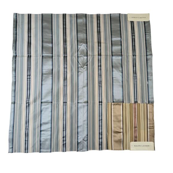 Ralph Lauren Other - VTG Ralph Lauren Upholstery Fabric Remnant Paulette Stripe French Blue 27x270796